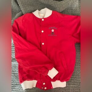 Red “Caddy Shack’s” lightweight Windbreaker type of jacket
Size Med.